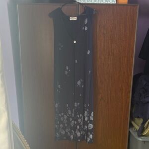 Nicole Studio Midnight Blue Floral Maxi Cover-up